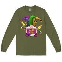 Army Green mardi gras gnomes fleur de lis Long Sleeve Tee - RanaPortraitStore