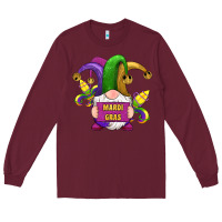 Burgundy mardi gras gnomes fleur de lis Long Sleeve Tee - RanaPortraitStore
