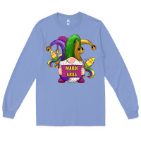 Colony Blue mardi gras gnomes fleur de lis Long Sleeve Tee - RanaPortraitStore