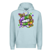 Blue Mist mardi gras lip olivia Premium Hoodie - OliviaCreatesArt