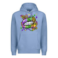 Colony Blue mardi gras lip olivia Premium Hoodie - OliviaCreatesArt