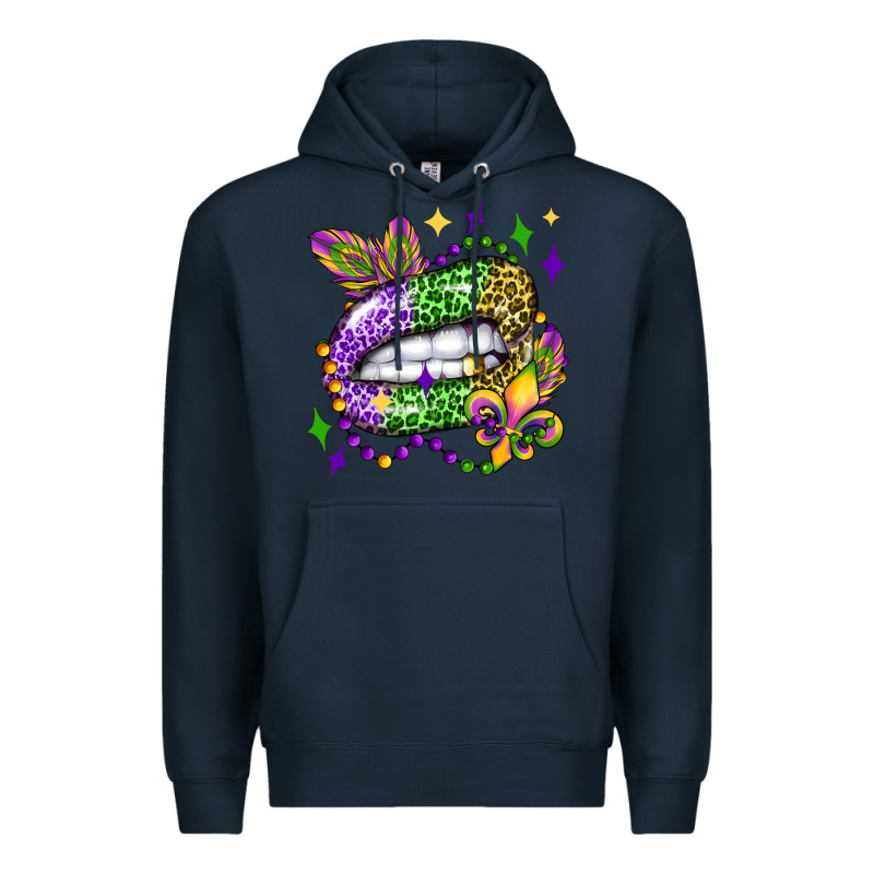 Mardi Gras Lip Olivia Premium Hoodie by OliviaCreatesArt | Teevron