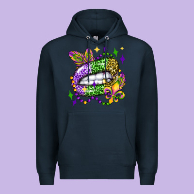 Mardi Gras Lip Olivia Premium Hoodie Designed By Oliviacreatesart