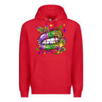 Red mardi gras lip olivia Premium Hoodie - OliviaCreatesArt