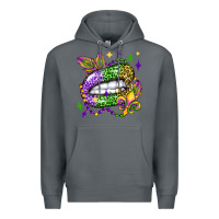 Rock mardi gras lip olivia Premium Hoodie - OliviaCreatesArt