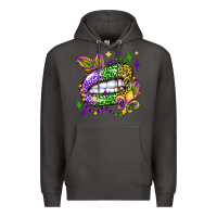 Smoke mardi gras lip olivia Premium Hoodie - OliviaCreatesArt