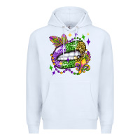 White mardi gras lip olivia Premium Hoodie - OliviaCreatesArt