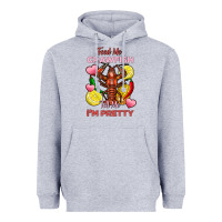 Heather Grey feed me crawfish tell me im pretty Heavyweight Hoodie - FaDigitalArtStudio