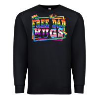 Black Free dad hugs pride Premium Sweatshirt - FaDigitalArtStudio