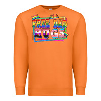 Carrot Free dad hugs pride Premium Sweatshirt - FaDigitalArtStudio