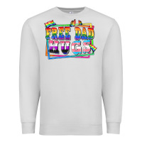 Dove Grey Free dad hugs pride Premium Sweatshirt - FaDigitalArtStudio
