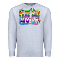 Heather Grey Free dad hugs pride Premium Sweatshirt - FaDigitalArtStudio