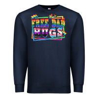 Navy Free dad hugs pride Premium Sweatshirt - FaDigitalArtStudio