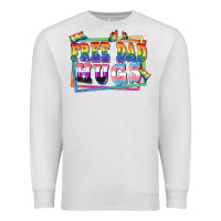 Oatmeal Heather Free dad hugs pride Premium Sweatshirt - FaDigitalArtStudio