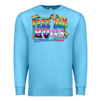 Ocean Blue Free dad hugs pride Premium Sweatshirt - FaDigitalArtStudio