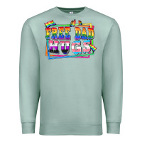 Seafoam Free dad hugs pride Premium Sweatshirt - FaDigitalArtStudio