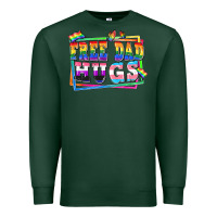 Sports Green Free dad hugs pride Premium Sweatshirt - FaDigitalArtStudio