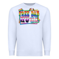 White Free dad hugs pride Premium Sweatshirt - FaDigitalArtStudio