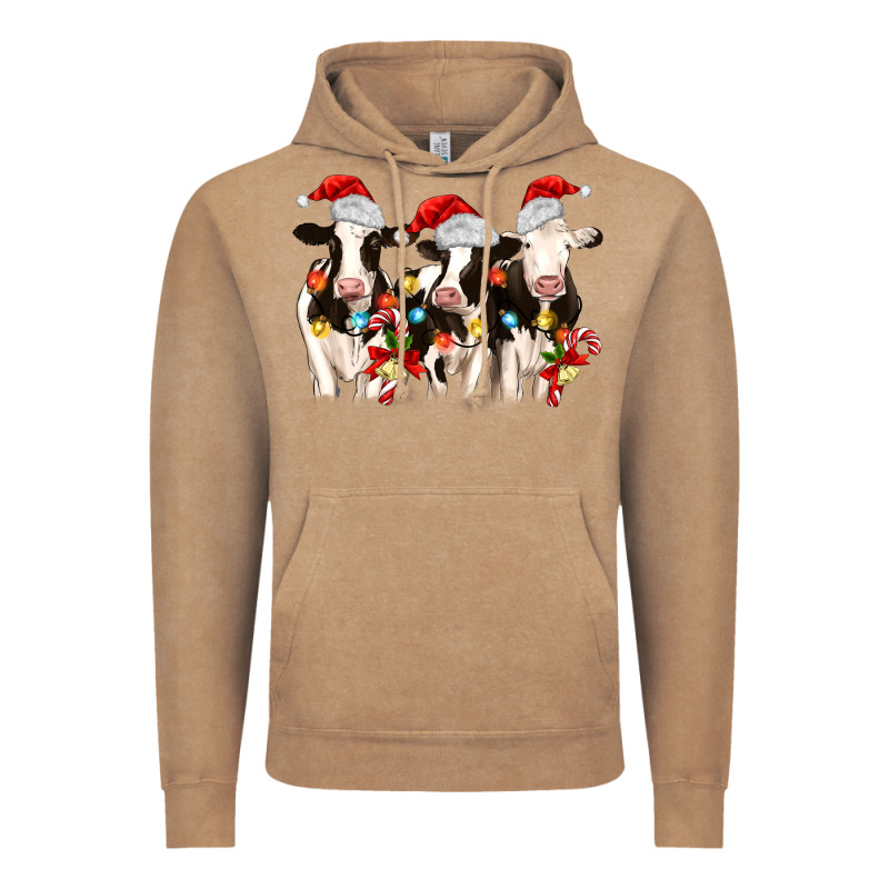 Christmas Three Cows Vintage Hoodie by MaliasSmallBusiness | Teevron