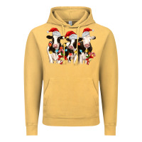 Vintage Mustard christmas three cows Vintage Hoodie - MaliasSmallBusiness