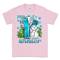 Bubblegum Pink My 1 St Winter With Cute Snowman Classic Tee - BundleAndBundleShop