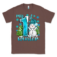 Chestnut My 1 St Winter With Cute Snowman Classic Tee - BundleAndBundleShop