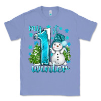 Colony Blue My 1 St Winter With Cute Snowman Classic Tee - BundleAndBundleShop