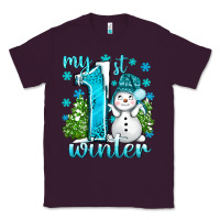 Plum My 1 St Winter With Cute Snowman Classic Tee - BundleAndBundleShop
