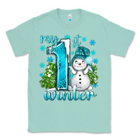 Seafoam My 1 St Winter With Cute Snowman Classic Tee - BundleAndBundleShop