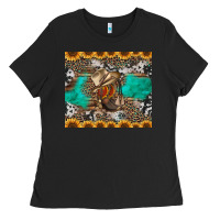 Black western boots and sunflowers tumbler Ladies Tee - Jasminsmagicworld