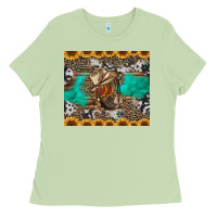 Matcha western boots and sunflowers tumbler Ladies Tee - Jasminsmagicworld