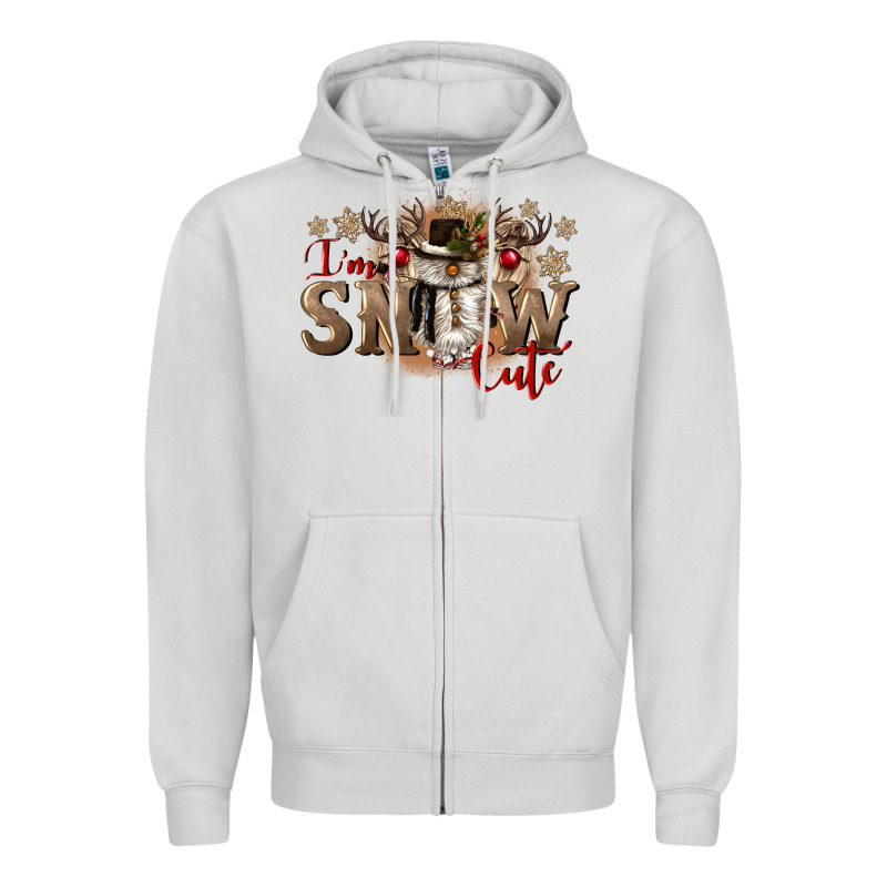 Im Snow Cute Zipper Hoodie by CowGirlArtShop | Teevron