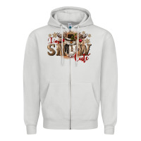 Dove Grey im snow cute Zipper Hoodie - CowGirlArtShop