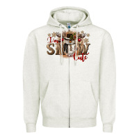 Oatmeal Heather im snow cute Zipper Hoodie - CowGirlArtShop