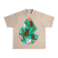 French Oak baseball and western roses teardrop  5 Urban Heavy Tee - BundleAndBundleShop