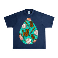 Navy baseball and western roses teardrop  5 Urban Heavy Tee - BundleAndBundleShop