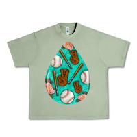 Oil Green baseball and western roses teardrop  5 Urban Heavy Tee - BundleAndBundleShop