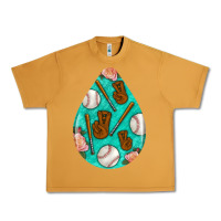 Peanut Butter baseball and western roses teardrop  5 Urban Heavy Tee - BundleAndBundleShop