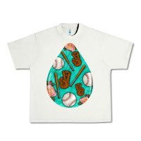 Pistachio baseball and western roses teardrop  5 Urban Heavy Tee - BundleAndBundleShop