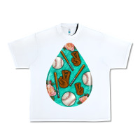 White baseball and western roses teardrop  5 Urban Heavy Tee - BundleAndBundleShop