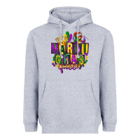 Heather Grey mardi gras queen Heavyweight Hoodie - FaDigitalArtStudio