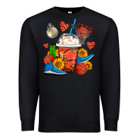 Black Basketball Frappe Coffee Premium Sweatshirt - FaDigitalArtStudio