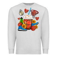 Dove Grey Basketball Frappe Coffee Premium Sweatshirt - FaDigitalArtStudio