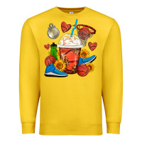 Lemon Basketball Frappe Coffee Premium Sweatshirt - FaDigitalArtStudio
