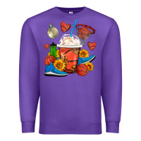 Purple Basketball Frappe Coffee Premium Sweatshirt - FaDigitalArtStudio
