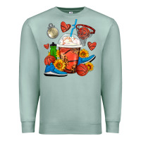 Seafoam Basketball Frappe Coffee Premium Sweatshirt - FaDigitalArtStudio