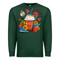 Sports Green Basketball Frappe Coffee Premium Sweatshirt - FaDigitalArtStudio
