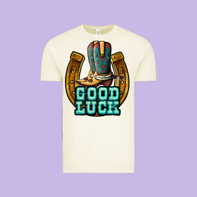 Good Luck Vintage Tee Designed By Jahusdesignshop