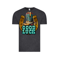 Vintage Black good luck Vintage Tee - JahusDesignShop