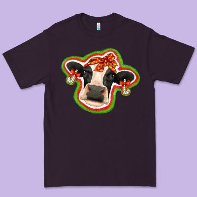 Christmas Heifer Premium Tee Designed By Jasminsmagicworld